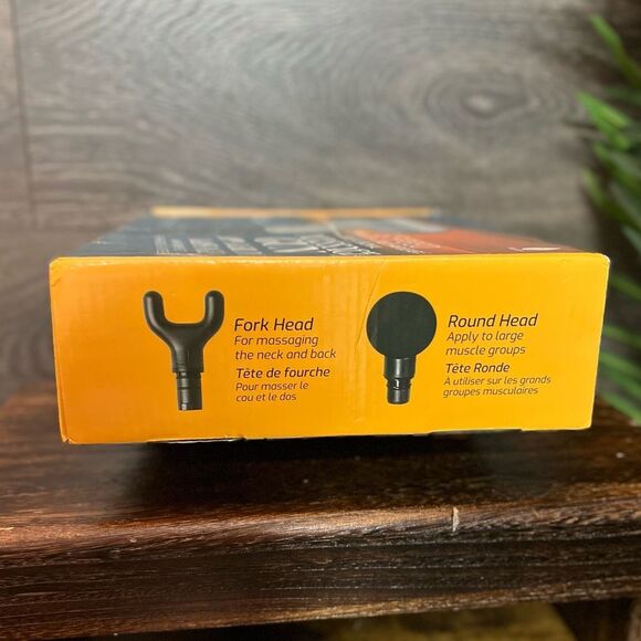 Pursonic 6-Speed Cordless Massage Gun with Attachments in Silver/Black. NIB! - Picture 5 of 9